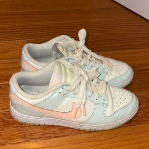 Nike Light Blue and Peach Sneakers
